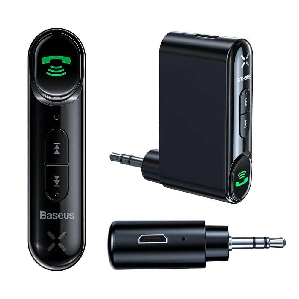 Baseus Qiyin AUX automobilinis Bluetooth imtuvas juodas