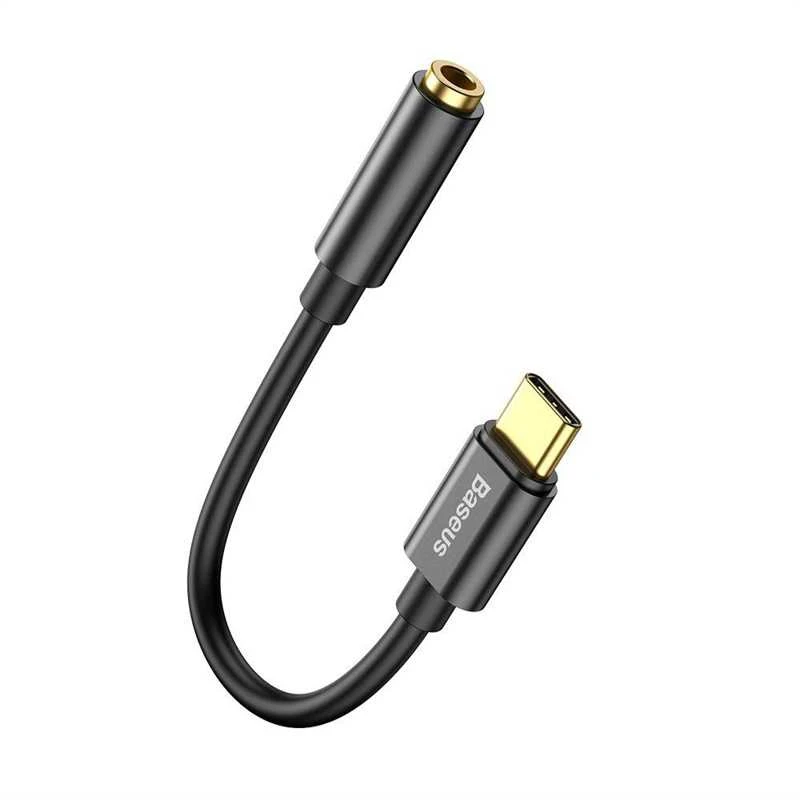 Adapteris Baseus USB-C į 3,5 mm USB C. 3,5 mm 0,05 m juodas