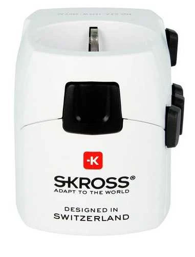 Kelioninis tinklo adapteris 230V 7A PRO kištukai AU/CN/UK/US/IT - lizdas EU SKROSS