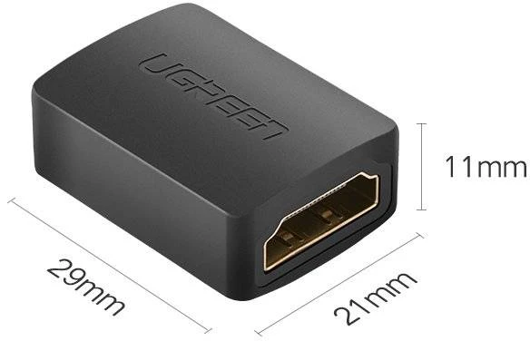 Adapteris Ugreen 20107 HDMI Female ,moteriška,, HDMI Female ,moteriška,, juoda sp.