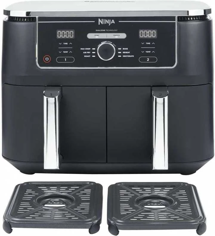 Ninja Foodi MAX dviejų zonų gruzdintuvė AF400EU, 9,5 l, Juoda