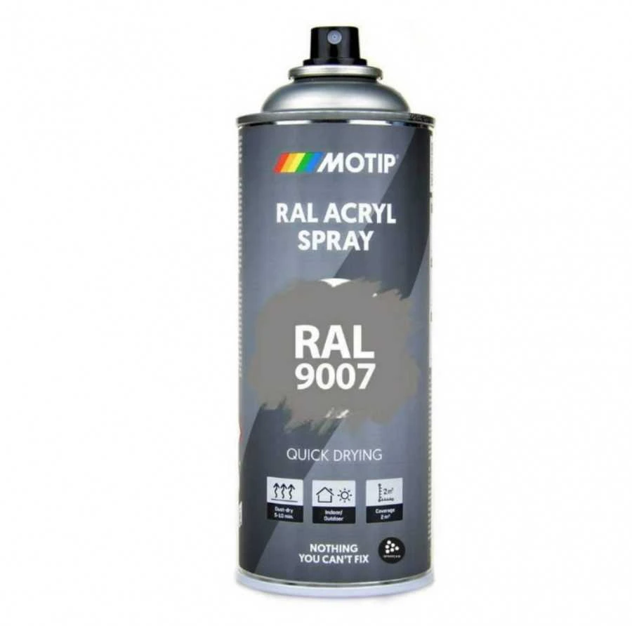 Motip Ral 9007 high gloss pilkas aliuminio