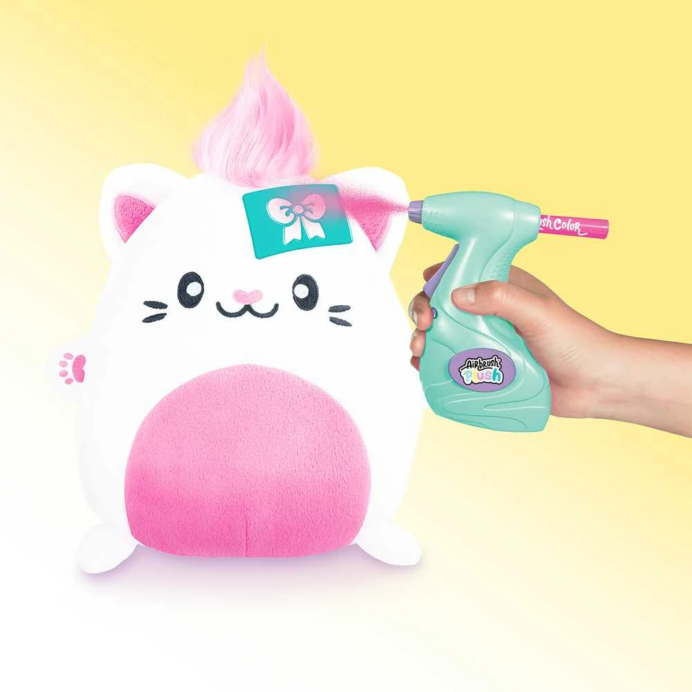 AIRBRUSH PLUSH Rinkinys su aerografu „Kawaii Kitty", 25 cm