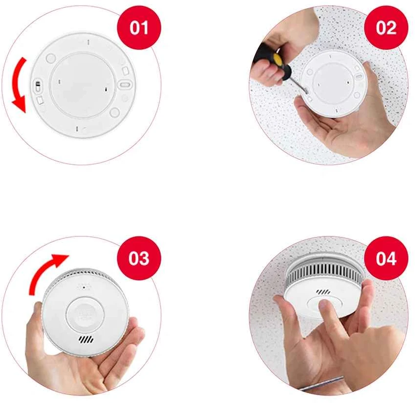 Aiwa S100A-AA ANZEN S1 Smoke Detector, Baltas