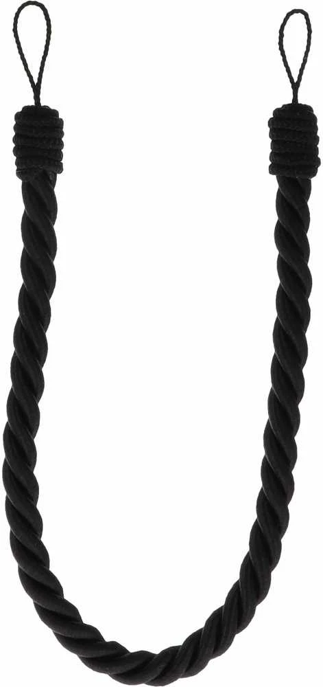 Užuolaidų virvelė Luance COT, 1.6 cm, juoda