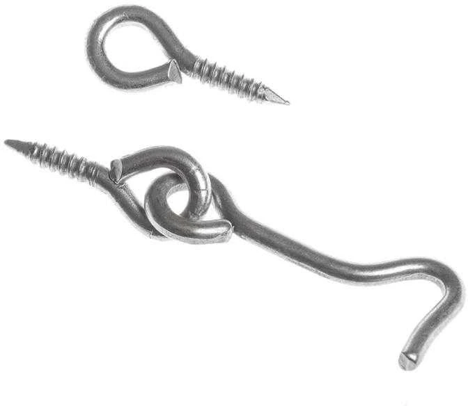 Kabliukas Domax 8871 K-60 201, sidabro, 60 mm x 14 mm