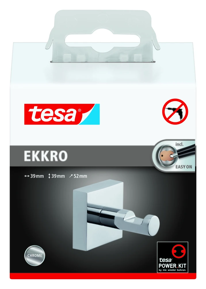 Āķis Tesa, 52 mm x 39 mm x 39 mm, hroma