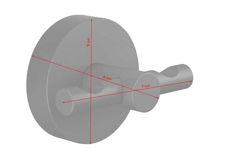Āķis Tesa, 53 mm x 65 mm x 50 mm, melna