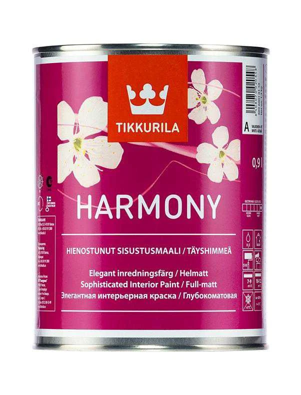 Sienų ir lubų dažai TIKKURILA HARMONY, visiškai matiniai, baltos sp., A bazė, 900 ml
