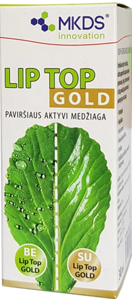 Mkds Lip top auksinis, 30 ml, augalų apsaugos produktų lipnumui padidinti
