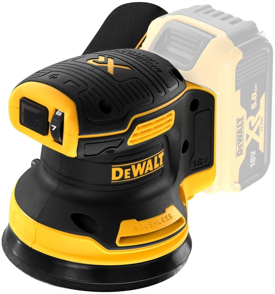 DeWalt Akumuliatorinis ekscentrinis šlifuoklis DCW210N be akumuliatoriaus ir kroviklio