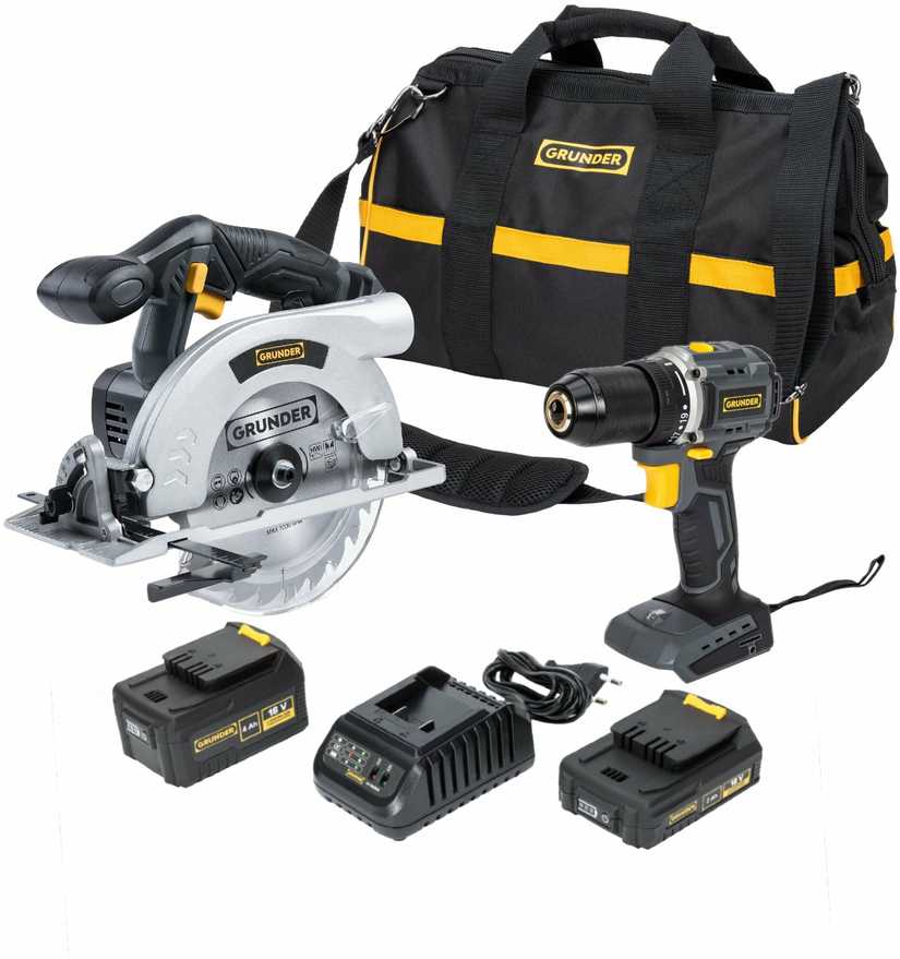 Grąžtas Nezatříděno Įrankių rinkinys TOOL SET CD-B0A18+CS-L1118 18V 2+4AH
