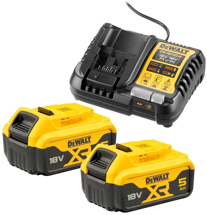 Kroviklis su akumuliatoriais Dewalt DCB1104P2-QW, 12/18 V