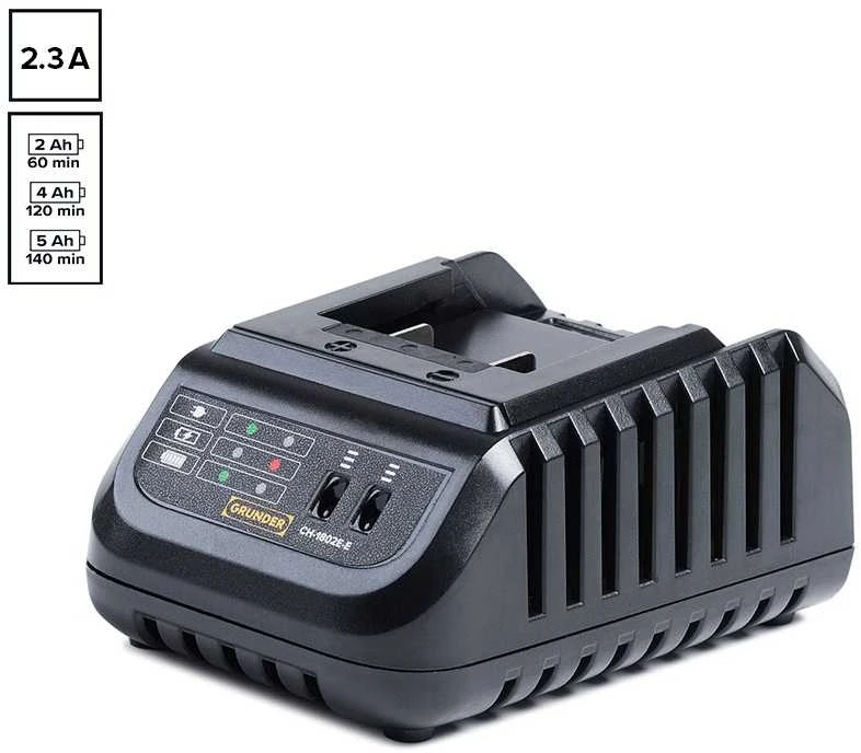 Akumuliatoriaus įkroviklis Grunder CH-1802E-E, 18 V