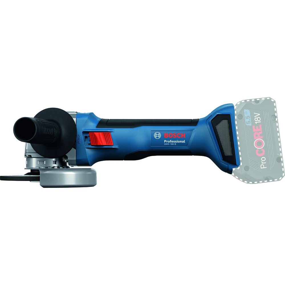 Bosch kampinis šlifuoklis GWS 18V-8, 125mm, be akumuliatoriaus ir kroviklio, CT
