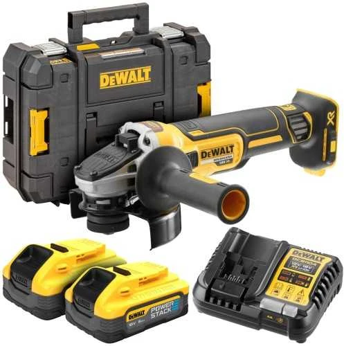 De Walt Akumuliatorinis kampinis šlifuoklis Dewalt DCG405H2T-QW 18V 2x5ah
