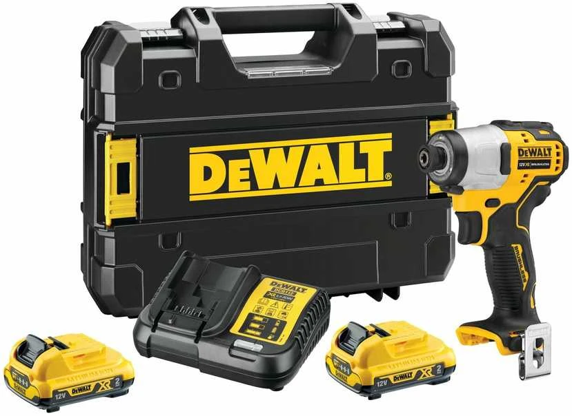 DEWALT POVEIKIO VAIRUOTOJAS 12V 163Nm 2x2.0Ah DCF801D2
