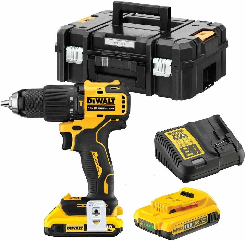 Dewalt 18V XR Kompaktiškas bešepetėlinis smūginis suktuvas-gręžtuvas DCD709D2T-QW