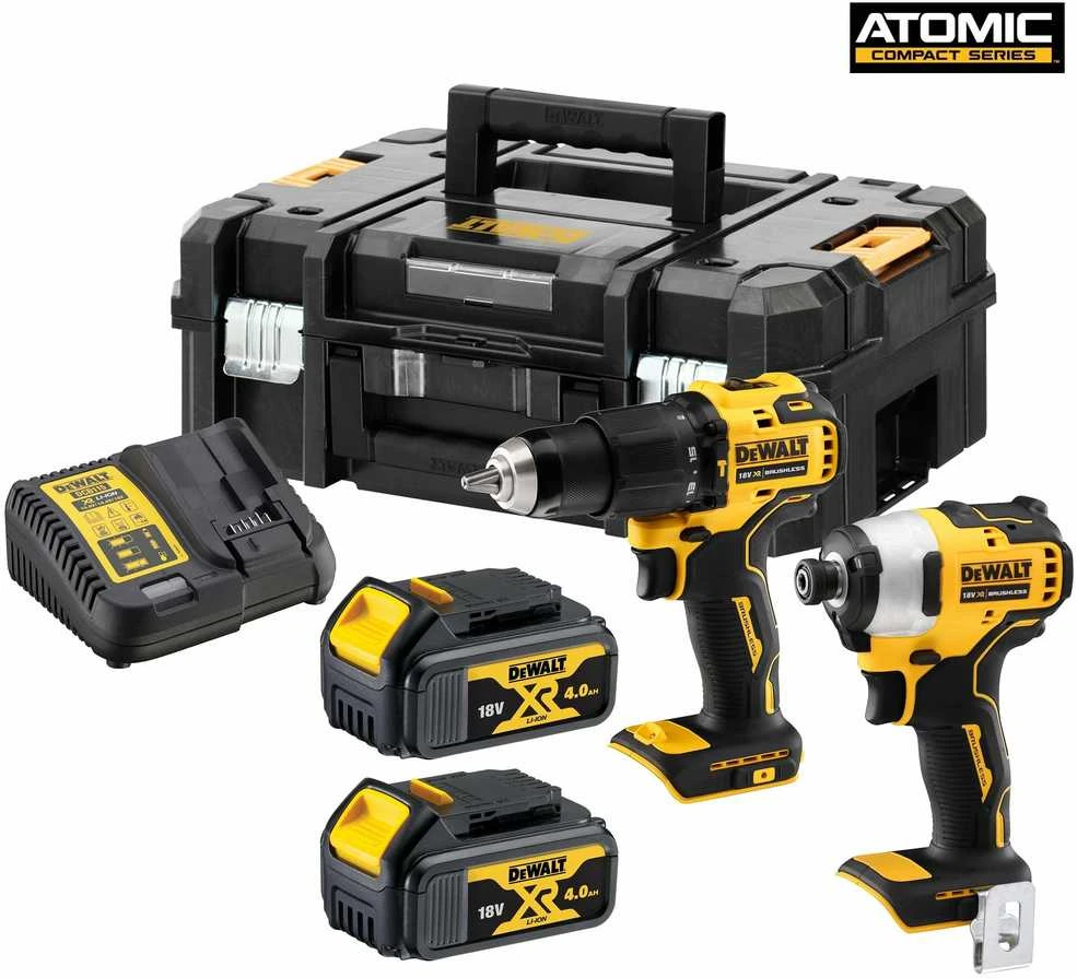 Įrankių komplektas DeWalt DCK2062M2T-QW(DCD709 + DCF809); 18 V; 2x4,0 Ah akum.