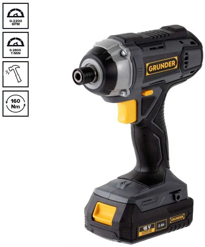 Grunder ĮRANK KOMPL AK CDL1,218CWL1218E 18VBL 2AH