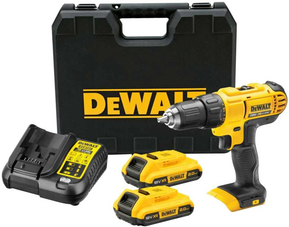 DEWALT suktuvas gręžtuvas DCD771D2,18V, 2x2.0Ah + lagaminas