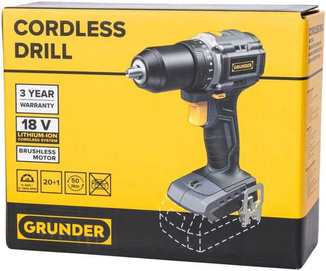 Grunder Carruzzo CORDLESS DRILL CD-B0A18 18V BL