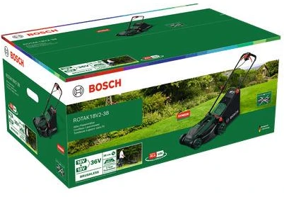 Akumuliatorinė vejapjovė Bosch Rotak 18V2-38; 38 cm