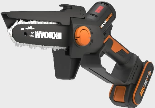 Šakų genėjimo grandininis pjūklas Worx WG325E; 20 V; 12 cm; 1x2,0 Ah akum.