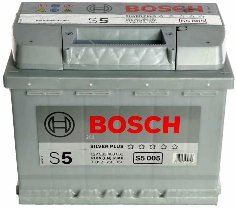 Akumuliatorius Bosch S5, 63 Ah, 610 A, 12 V