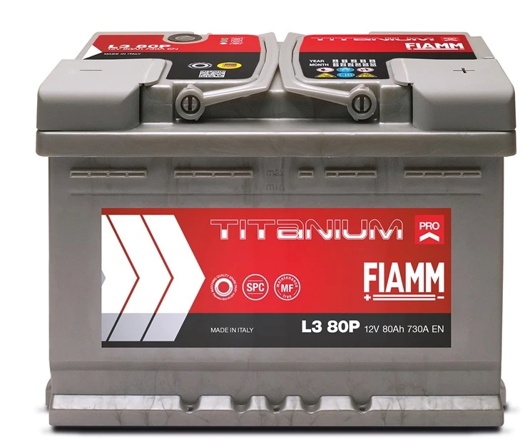 Akumuliatorius Baterija Fiamm L3 80P, 80 Ah, 730 A, 12 V