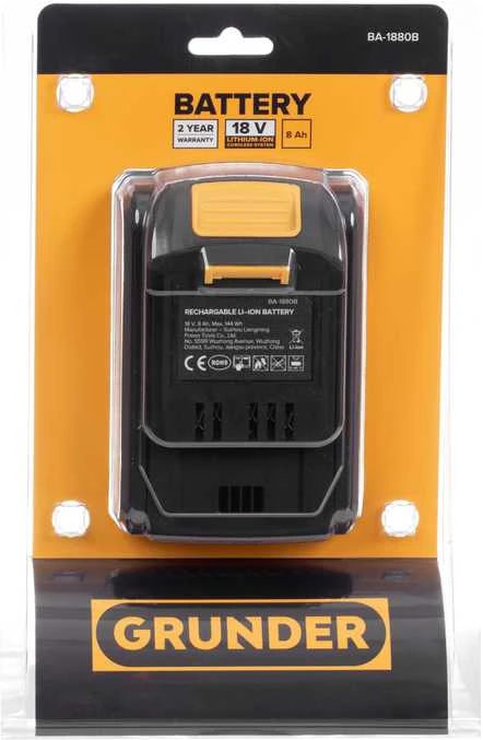 Grunder Carruzzo BATTERY BA-1880B 18V 8AH