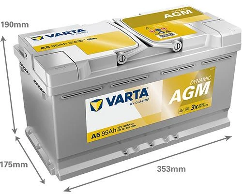 Varta Akumuliatorius 95 Ah 850 A EN 12V AGM