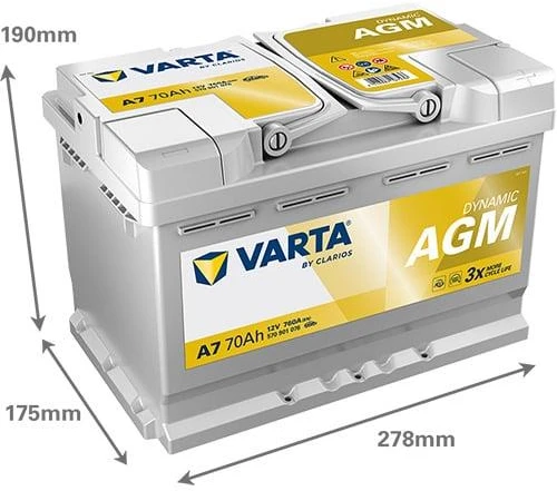 Varta Akumuliatorius 70 Ah 760 A EN 12V AGM