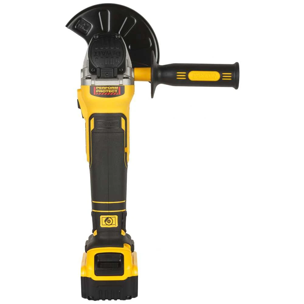 Akumuliatorinis kampinis šlifuoklis Dewalt DCG405P2-QW, 18 V