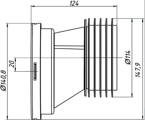 Ani Plast Ani_Plast ALKŪN UNITAZUI W0220VDEU 20 CM