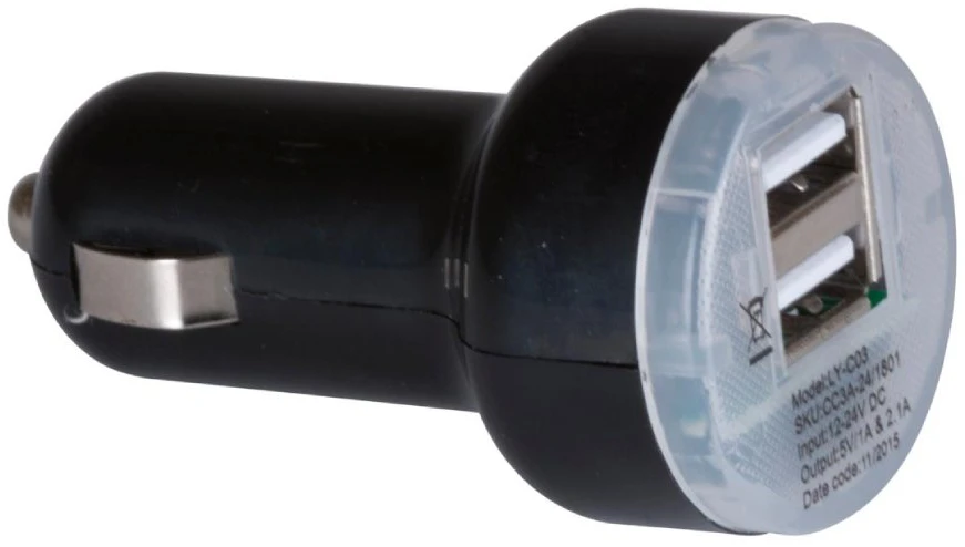 All Ride Automobilinis dvigubas USB automobilinis įkroviklis 2.1A