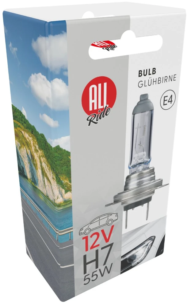All Ride Automobilio lemputės 12V H7 55W