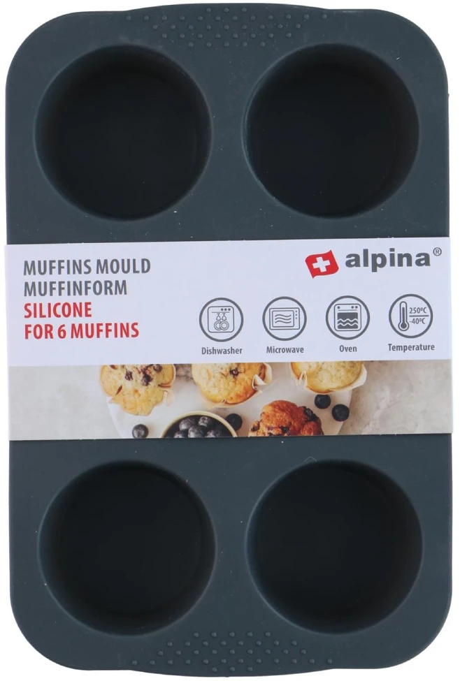 Alpina Silikoninės kepimo formelės keksiukams, 2 rūšys