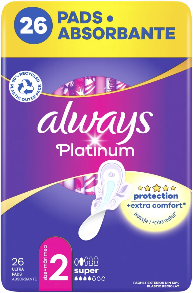 Always Platinum Ultra Super rožinis. 2 | 26 vnt.