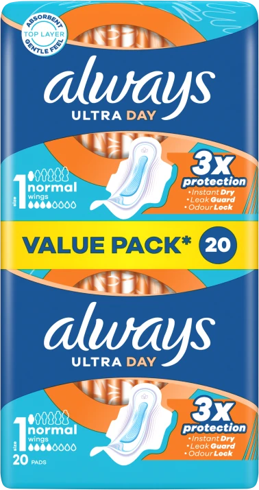 Always Ultra Day Normal Duo sanitary napkins 20 pcs