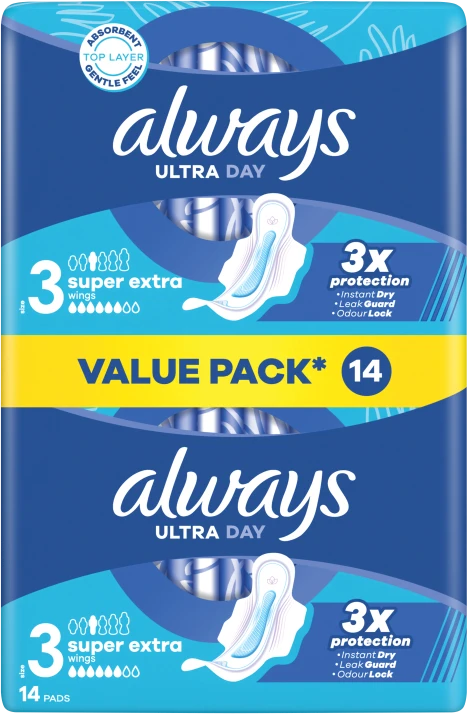 Always Ultra Day Super Extra Duo sanitary napkins 14 pcs