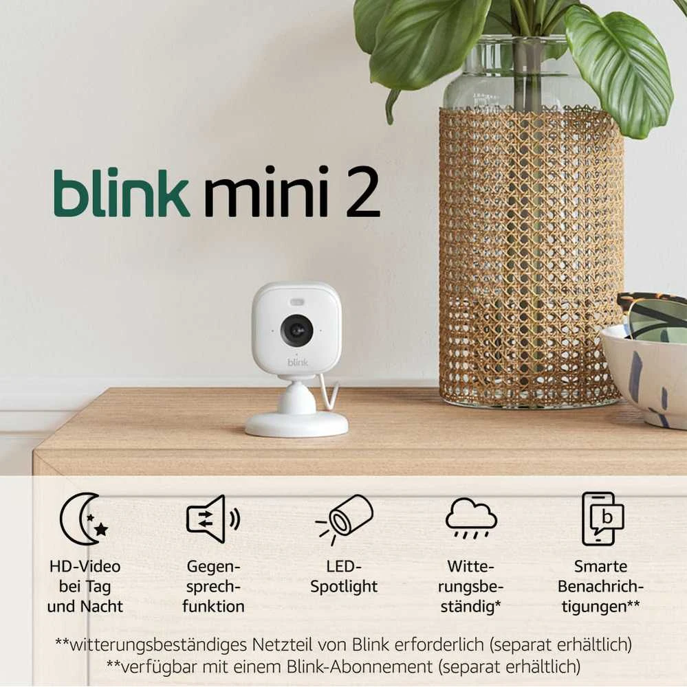 Amazon Blink Mini 2 - 2er-Set - Weiß
