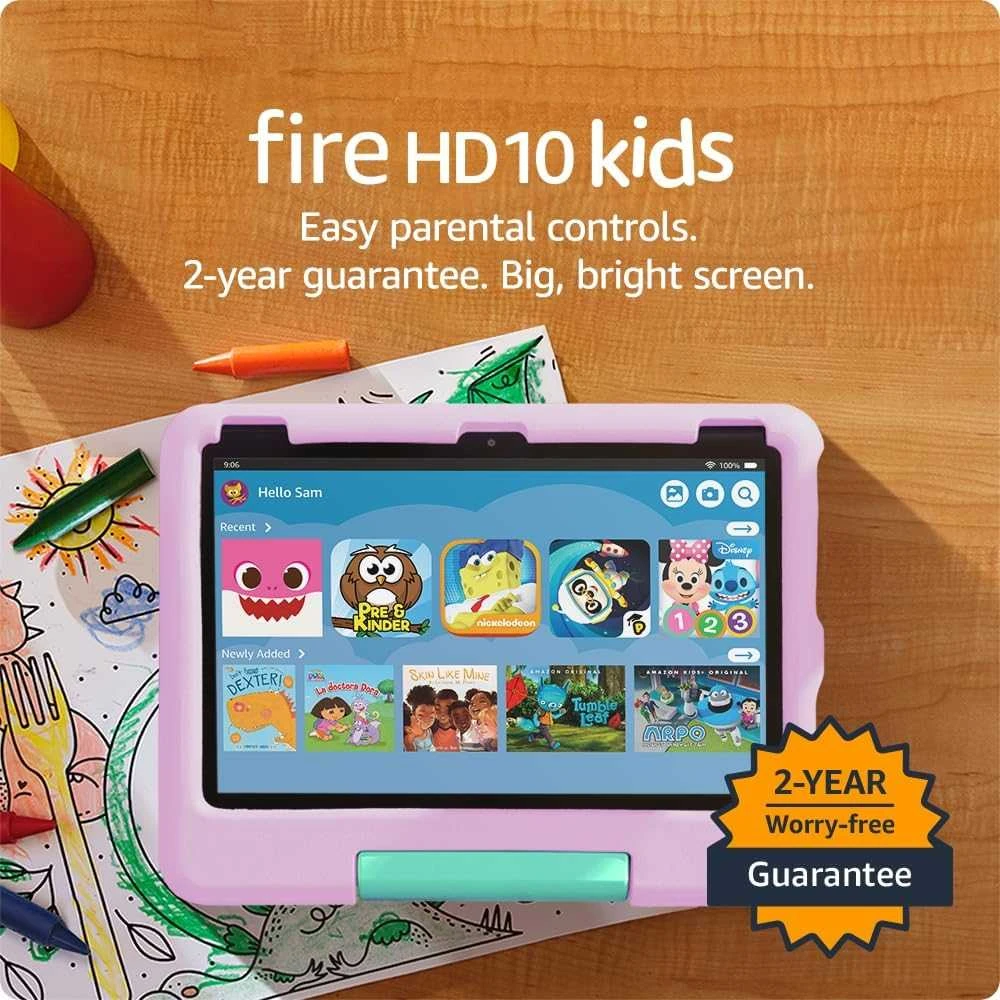 Planšetė Amazon Fire HD 10 32GB Kids 13th Gen, rožinė