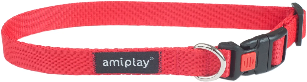 Ami Play Šuns antkaklis AMIPLAY BASIC, raudonas, 350–500 mm, 20 mm