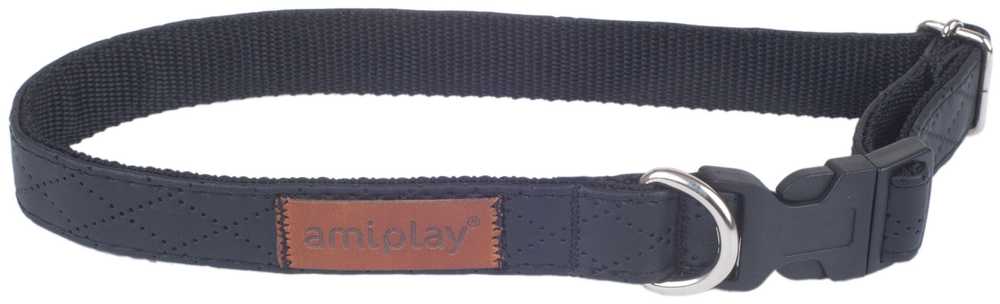 Ami Play Antkaklis šunims Amiplay Cambridge, juoda sp., 450 - 700 mm x 25 mm, 45-70