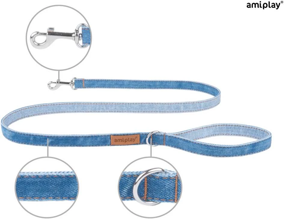 Ami Play Pavadėlis Amiplay Denim, mėlynas, 1.4 m
