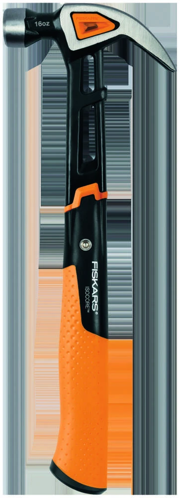 Fiskars IsoCore Apdailos plaktukas, lenkta galva M, 16oz ,1027202