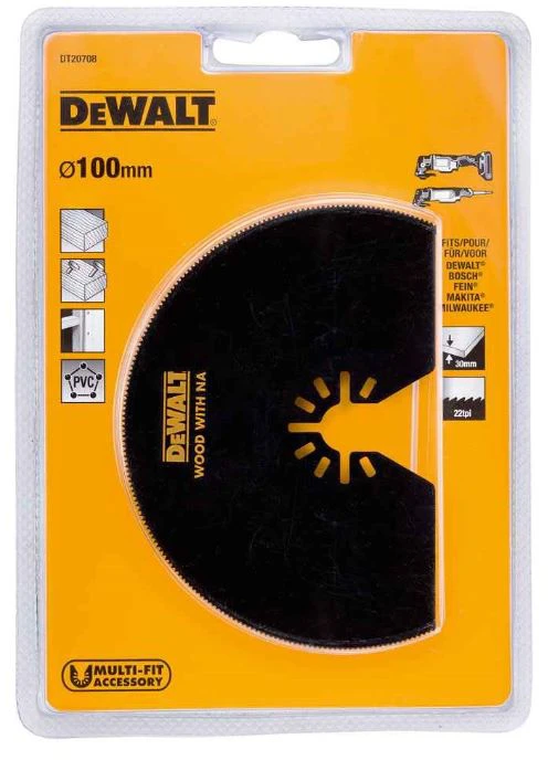 DEWALT BRZESZCZOT PÓŁOKRĄGŁY 100mm DO NARZĘDZIA WIELOFUNKCYJNEGO