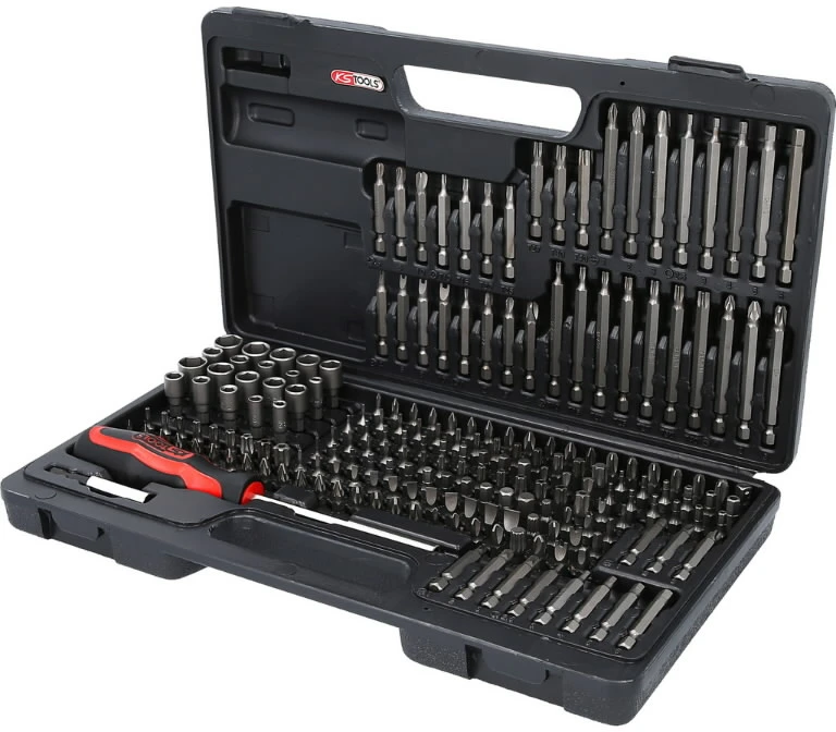 208 dalių sukimo antgalių rinkinys KS TOOLS