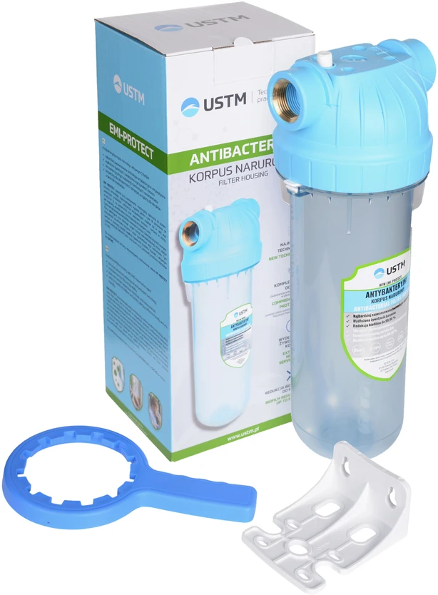 Vandens filtro korpusas USTM EMI antibakterinis, 10 3/4″